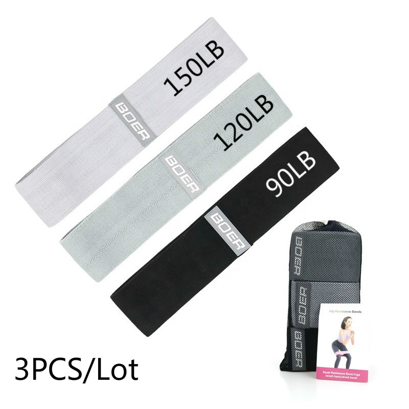 Home Gym Tunturi - 3PCS Women Men Fabric Resistance Bands