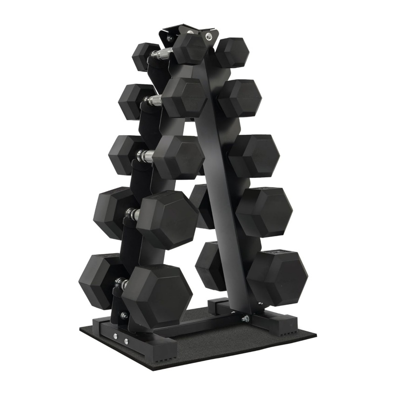 Home Gym Dumbbell Set - Home Gym Exercise Strength Training Rubber