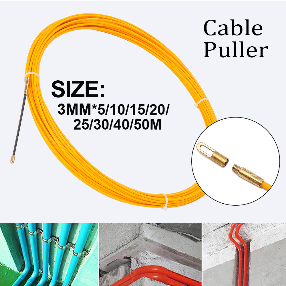 Cable Pulley System - 3mm 5M-50M Fiberglass Cable Puller Electrician