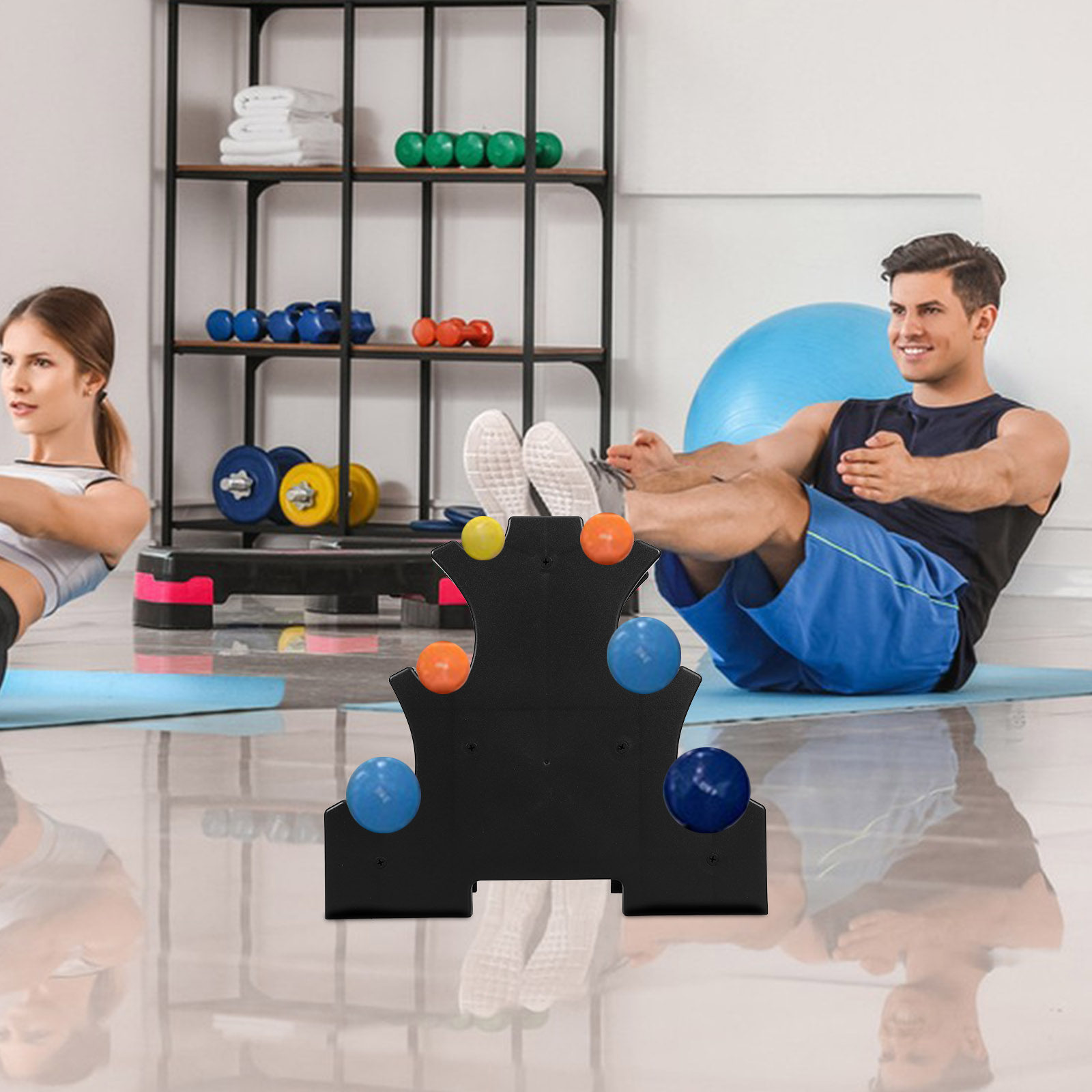Home Gym Design - 3-Tier Dumbbell Rack Sturdy PP Construction