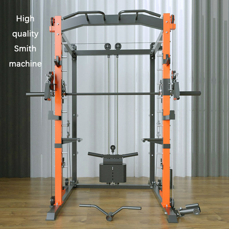 Home Gym With Smith Machine - Commercial Multifunctional Power Rack Smith Machine