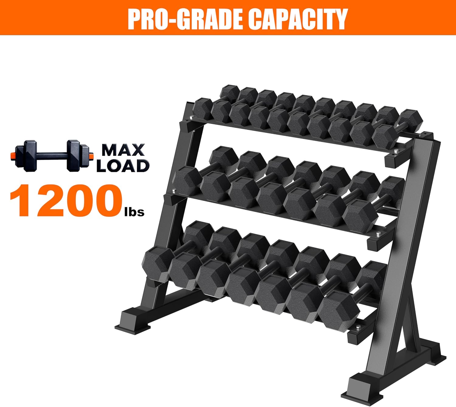 Heavy Duty Three Tier Dumbbell - Home Gym Fitness 评论和价格