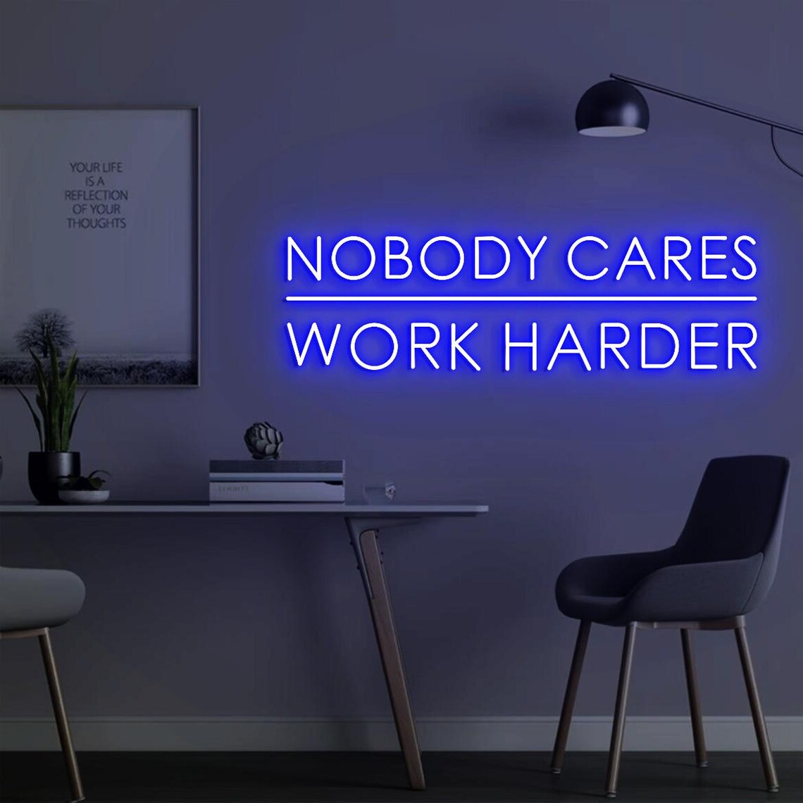 Nobody Cares Work Harder Neon  - Home Gym Design Ideas 评论和价格