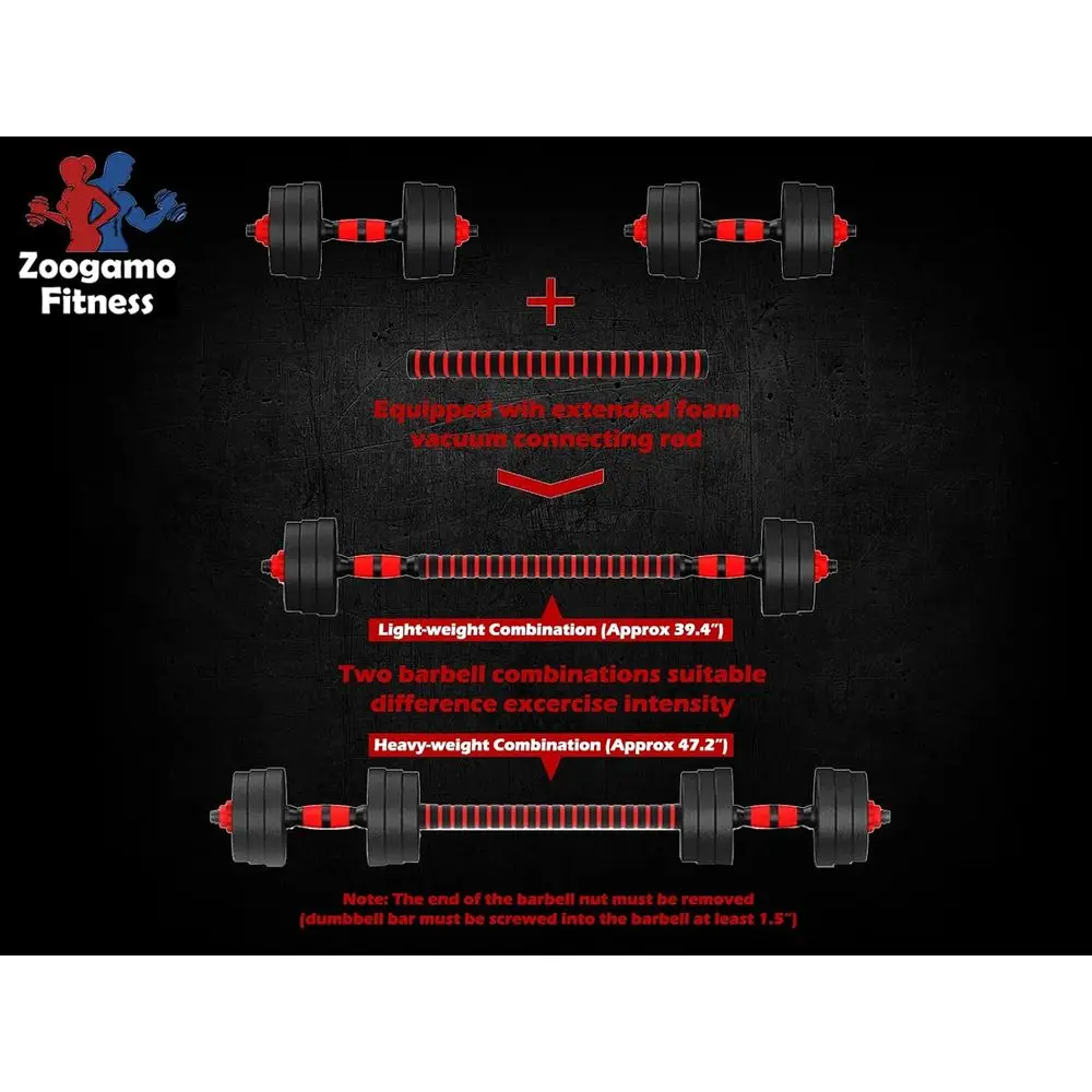 44Lbs Adjustable Dumbbells Set - Home Gym Dumbbell Set 评论和价格