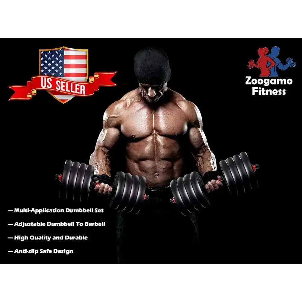 88-110 Lbs Adjustable Dumbbell - Home Gym Dumbbell Set 评论和价格