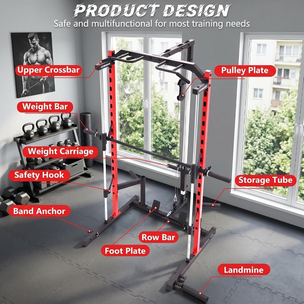 All-in-One Smith Machine Power - Home Gym With Smith Machine 评论和价格