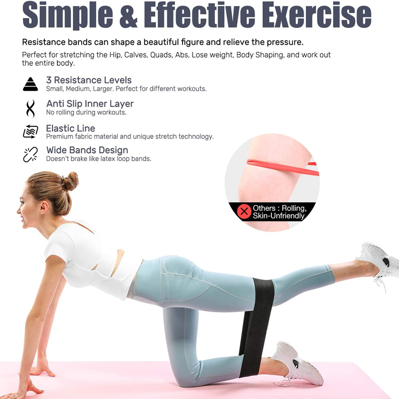 3PCS Women Men Fabric Resistan - Home Gym Tunturi 评论和价格