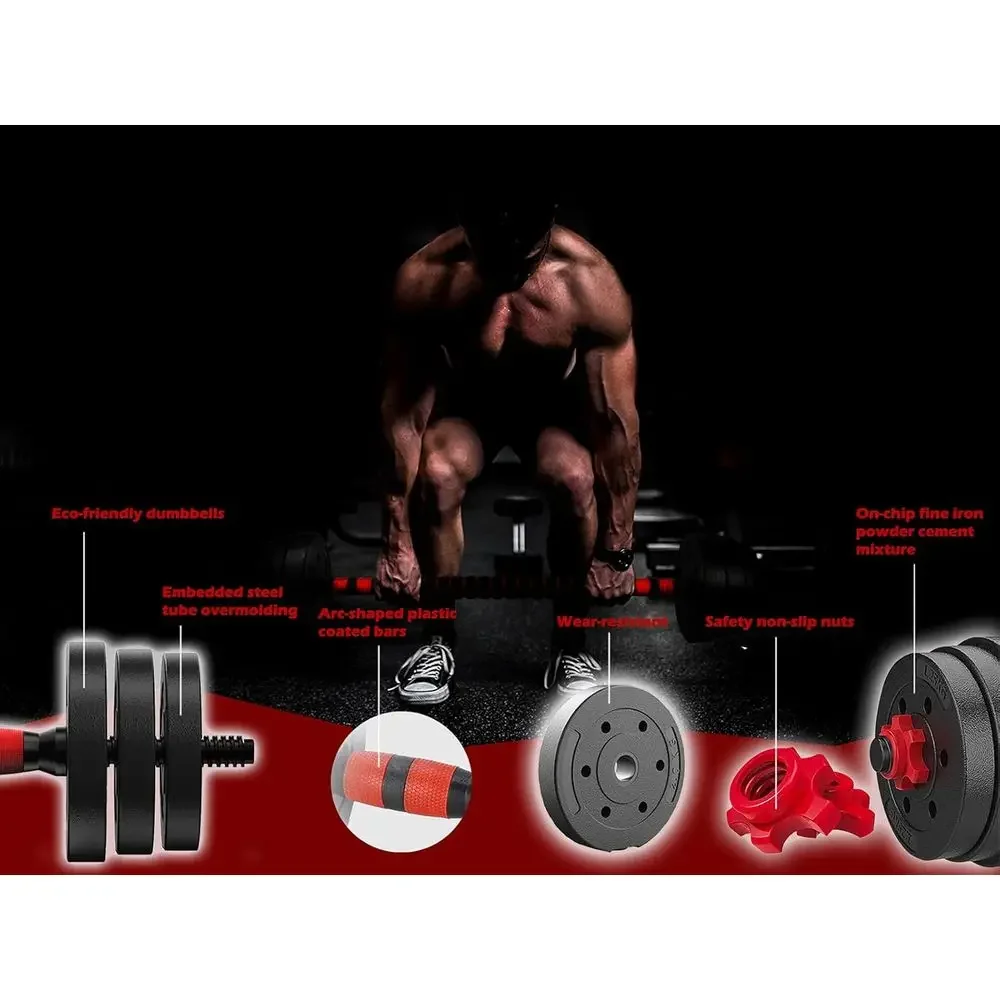 44Lb Adjustable Dumbbell Set w - Home Gym Dumbbell Set 评论和价格