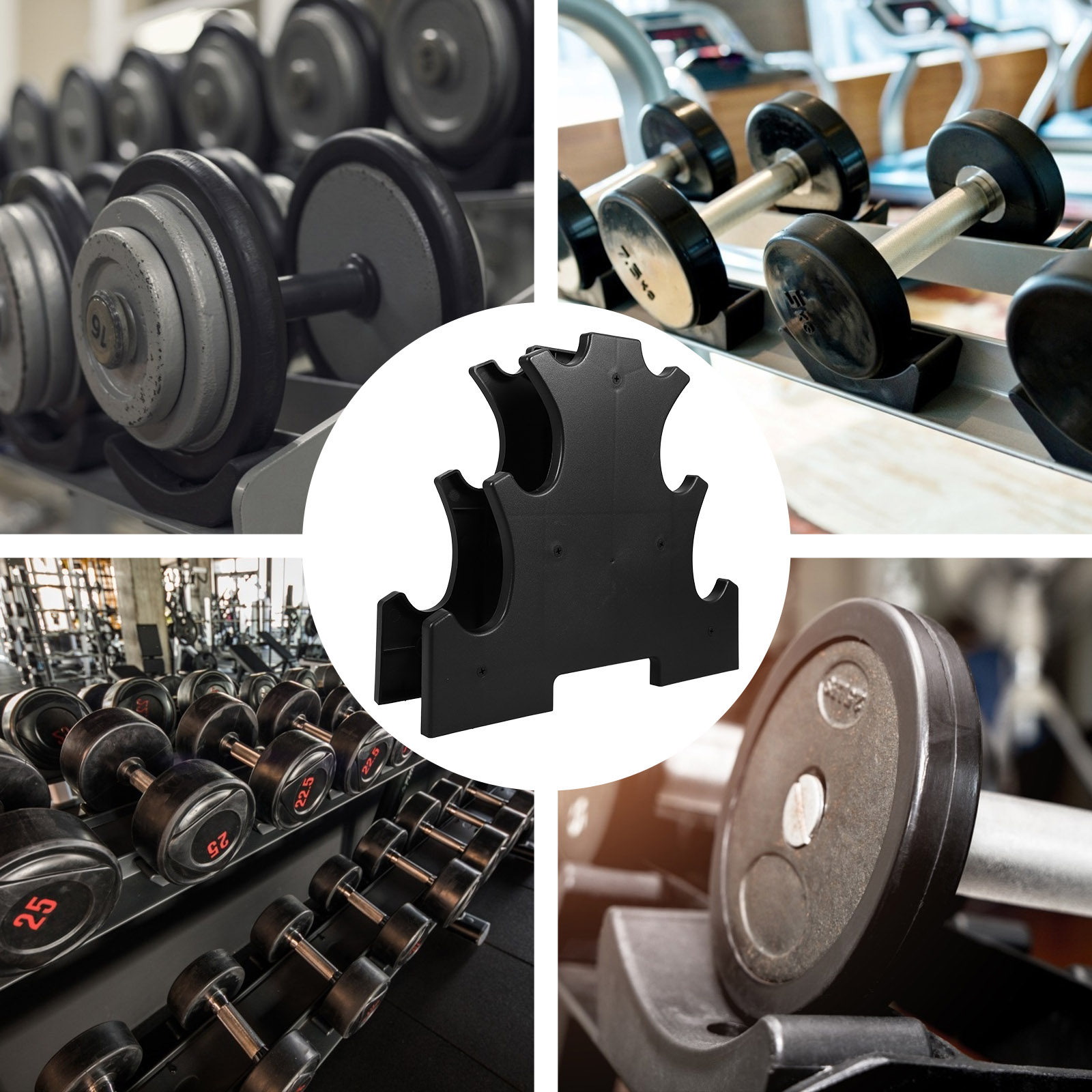 3-Tier Dumbbell Rack Sturdy PP - Home Gym Design 评论和价格