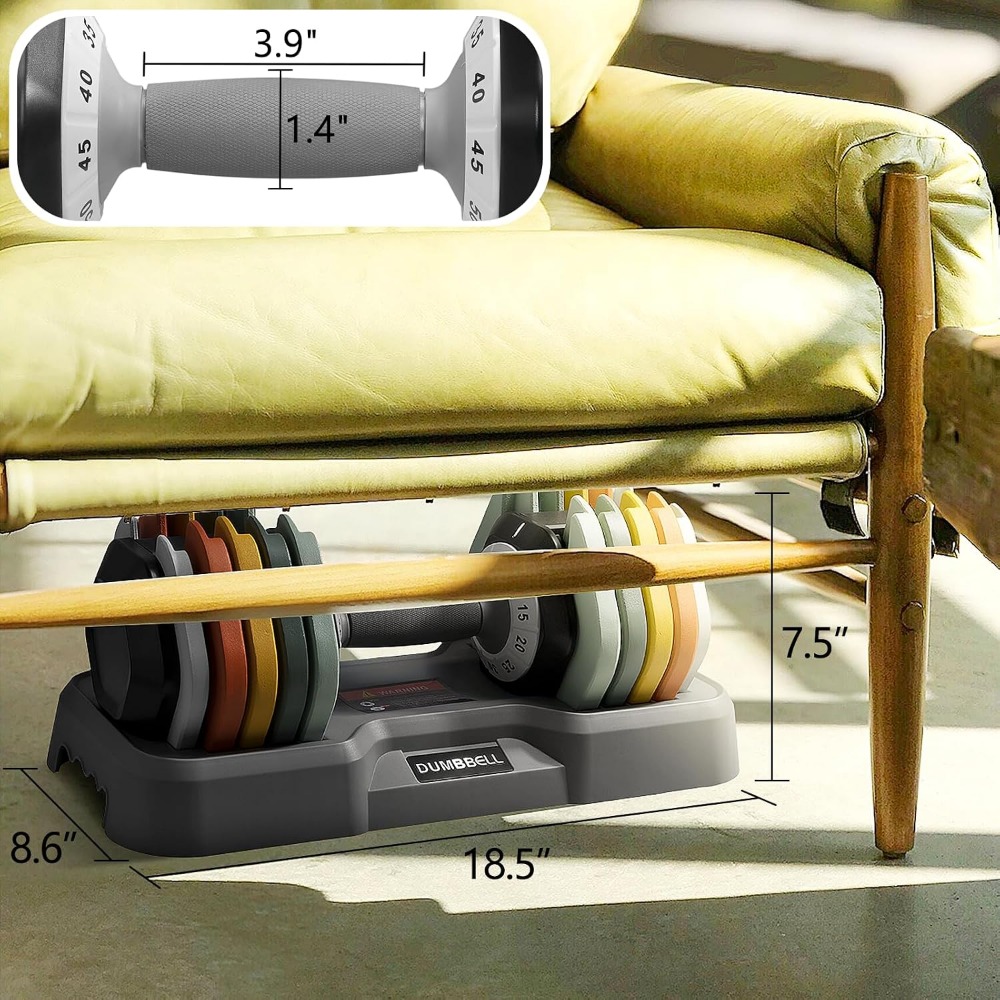 Adjustable Dumbbells Set - 25/ - Home Gym Dumbbell Set 评论和价格