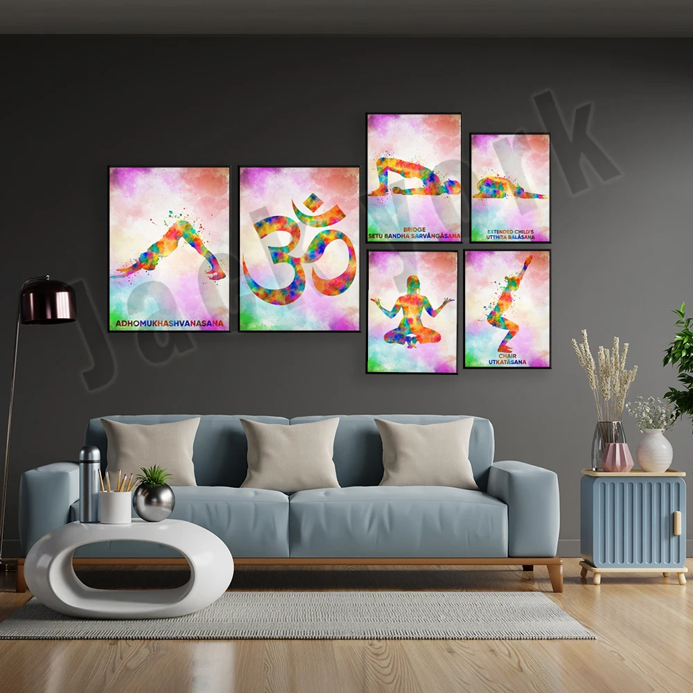 Yoga Ashtanga Pose Poster Home - Home Gym York 评论和价格
