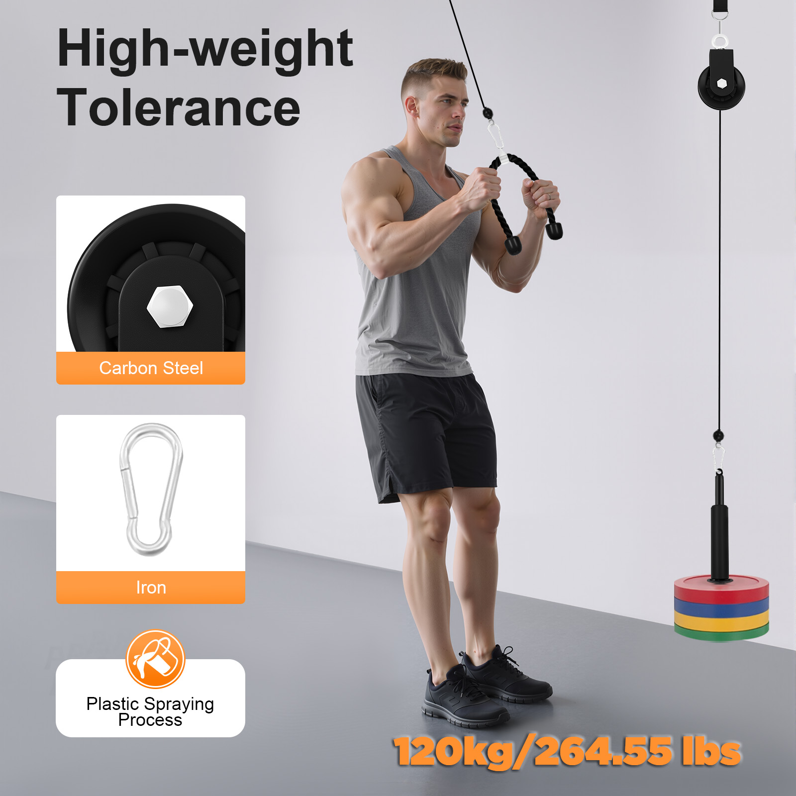 120kg Cable Pull Fitness Syste - Cable Pulley System 评论和价格