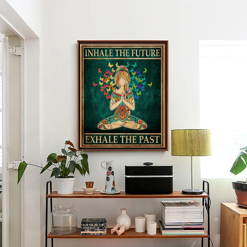 Canvas Painting Hippie Yoga Gi - Home Gym York 评论和价格