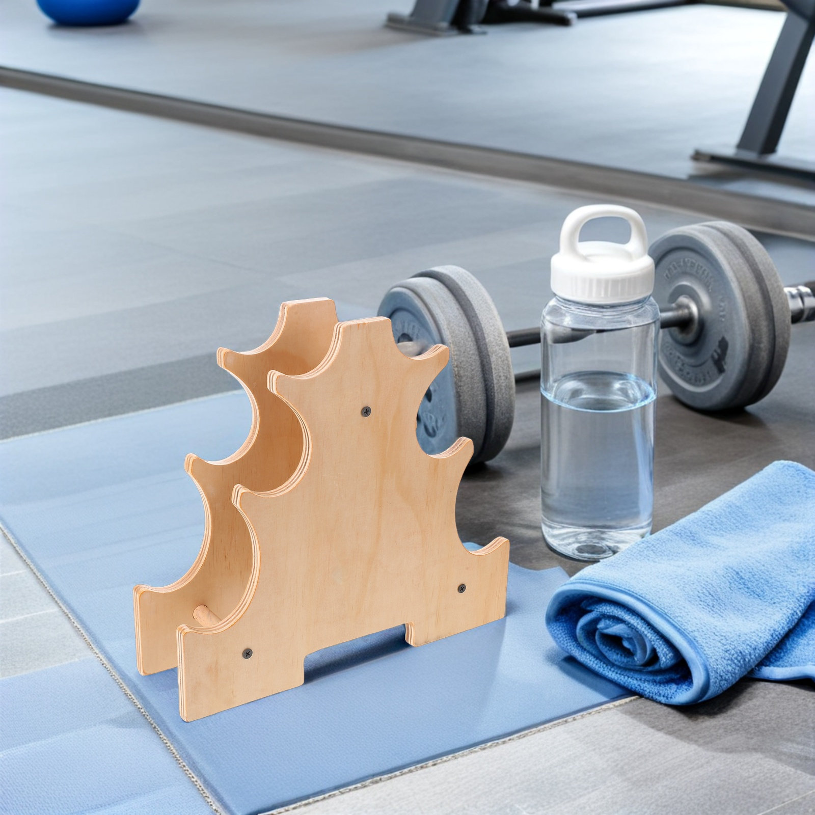 Wooden 3-Tier Dumbbell Rack St - Home Gym Design 评论和价格